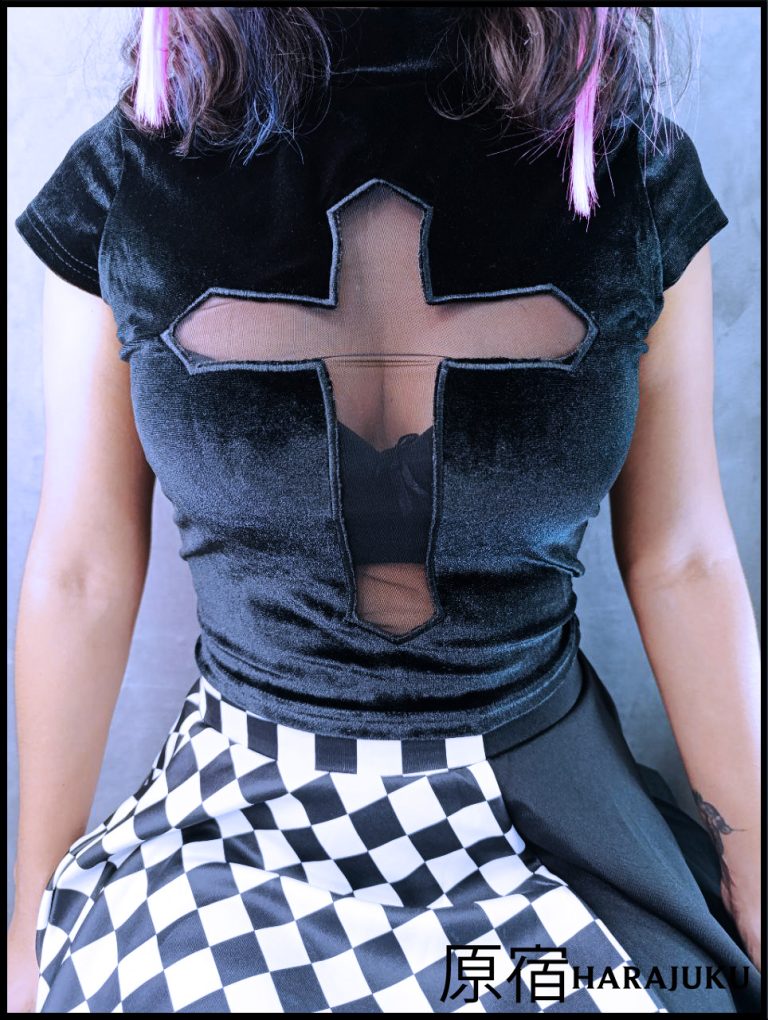 Blusa Monja Transparente Aterciopelada