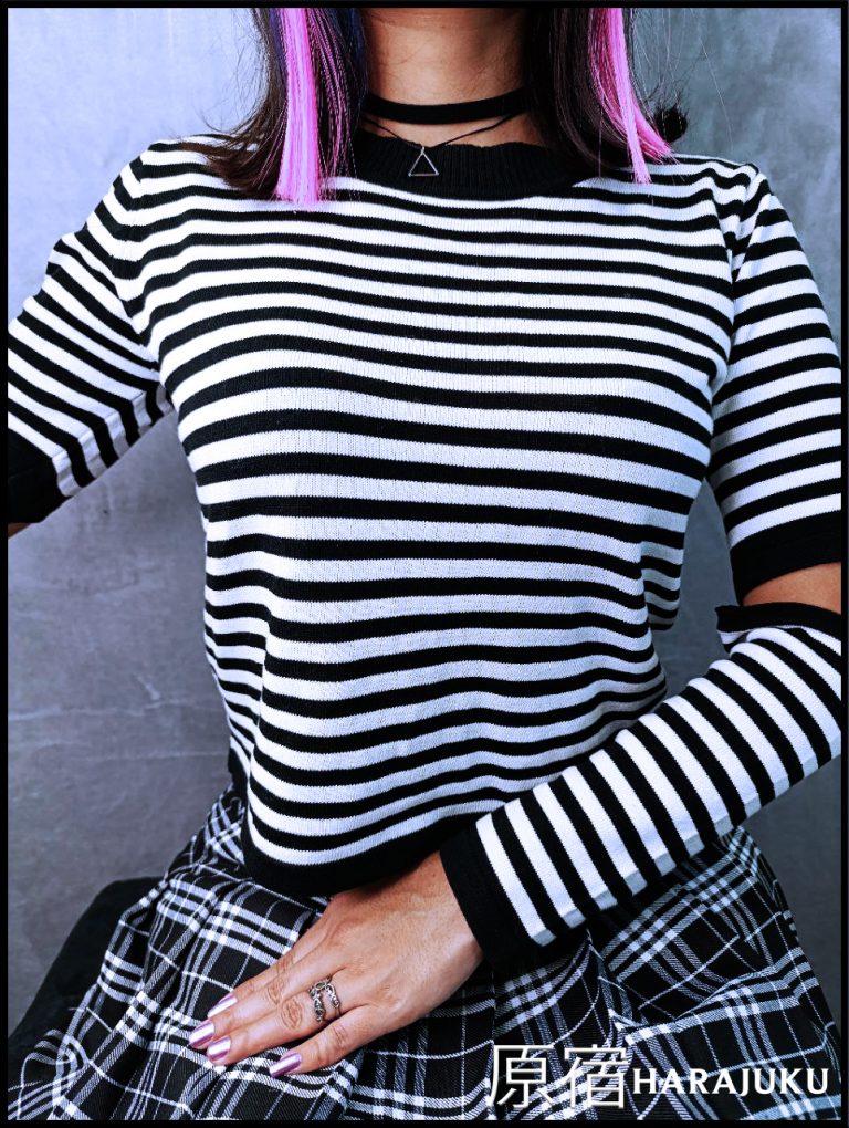 Sweater con Mangas Recortadas