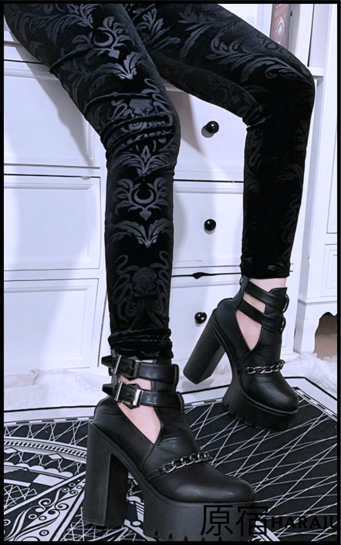 Velvet Elastic Goth Pants